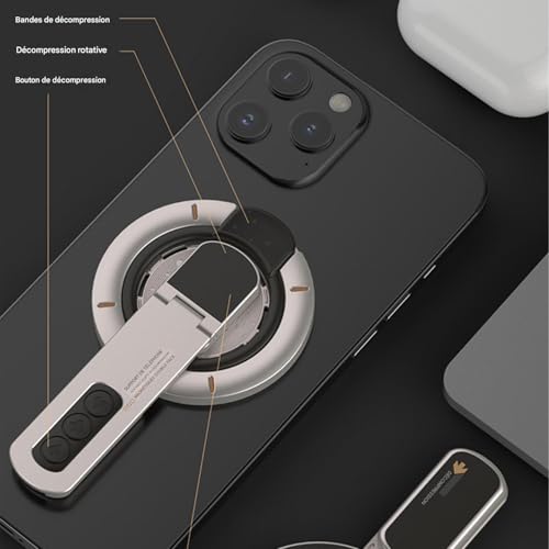 Anneau Magnétique pour Téléphone Portable et Support Ajustable de Bureau - 6