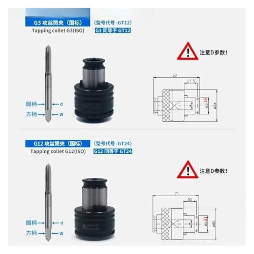 Mandril adaptador M3-16 para brazo plegable: evite desalineaciones de rosca 3