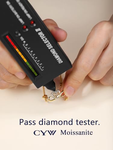 Moissanite Infinity/Heart Dainty Bracelet for Women, Real Authentic 925 Sterling Silver, Beautiful Summer Jewelry, Birthday Anniversary Valentines Mothers Day Ideal Gift for Her4