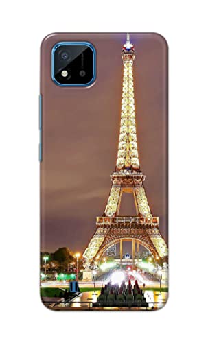 Image of PRINTFIDAA Lovers Famous Place Eiffel Tower in Paris Printed Designer Hard Case for Realme C20, Realme C11 (2021) Back Cover -(e) RPM1009
