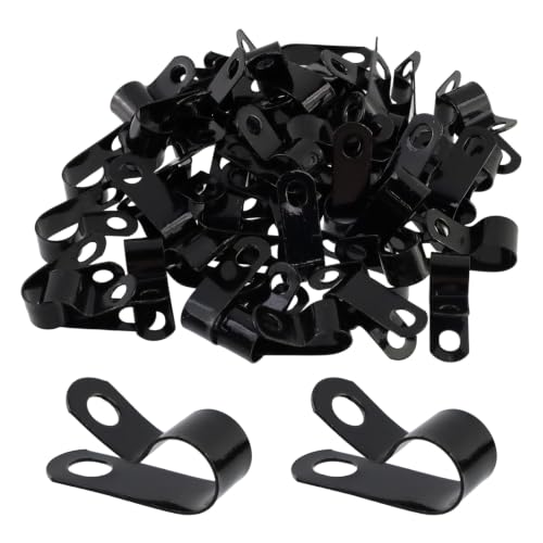 Abrazadera de cable tipo R de 10mm Geesatis para organizar cables en el escritorio 2