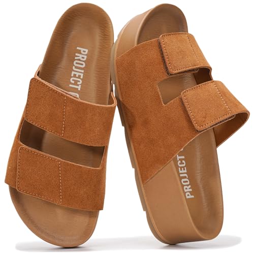 Image of Project Cloud 100% Genuine Leather Platform Sandals Women Footwear-Beach Essentials Summer Wedges with Plush and Soft Insole-Non Slip & Lightweight Wedge Sandals For Women 2026