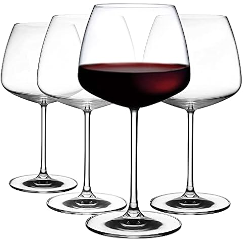 NUDE Mirage Set of 2, White Crystal Wine Stem Glasses 19.25 oz, |Lead-Free Crystal|, Clear Glass Wine Tumbler, Ideal for Cocktails & Perfect for Homes & Bars Cover
