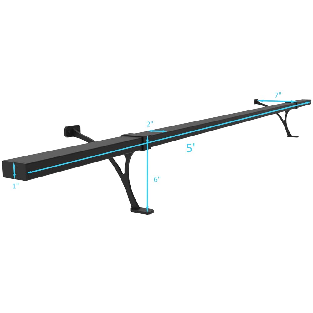 Industrial Foot Rail Aged Brass Home Bar Foot Rail Kitchen Island Foot
