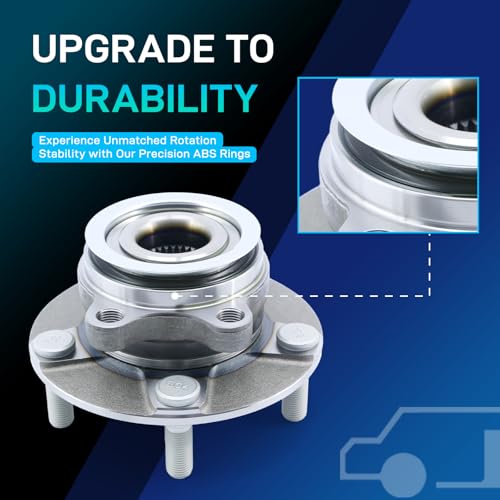 Image of 2pack Front Wheel Hub and Bearing Assembly Fit for Nissan Rogue 2008-2013, Rogue Select 2014-2015, Sentra 2007-2012,2.5L 2009 2010 2011 Wheel Hub and Bearing Assembly 5 Lugs w /ABS 513298