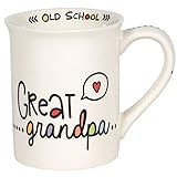 Enesco Our Name is Mud Cuppadoodles Grandpa Old School Coffee Mug, 16 Ounce, White