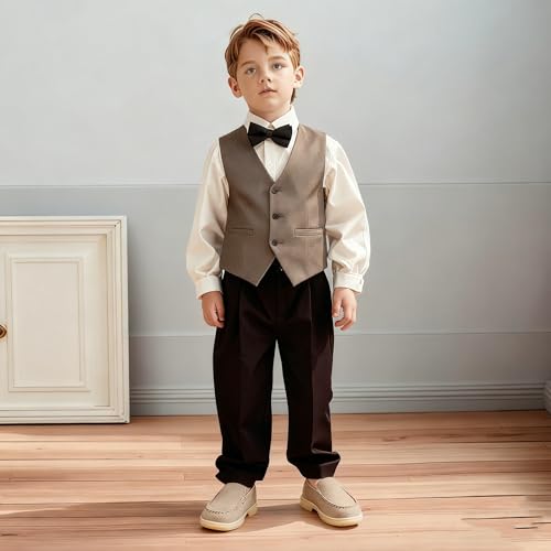 SOFMUO Toddler Boys Girls Loafers Slip On Little Kids Oxford Dress Flats Casual Boat Shoes School Uniform Moccasin Daily Walking Shoes3