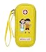 Kid's EpiPen Carrying Medical Case - Yellow Insulated Portable Bag with Zipper - For 2 EpiPen's, Auvi-Q, Asthma Inhaler, Eye Drops, Allergy Medicine Essentials