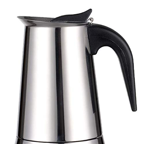 Baoblaze Cafeteira Italiana Cafeteira Moka Pot Prata 4 Tamanhos - 6 Taça