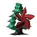 5 Lame Fan Camino, Versione aggiornata di silenzioso di calore alimentata Fornello Ventilatore, Eco-Friendly Fan efficiente, figura albero Natale, regali vacanza famiglie - per Legno Log Burner Camino