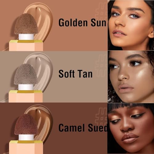 Liquid Contour Stick,Blush Makeup,Bronzer Contour Stick,Liquid Bronzer Contour Wand Concealer,Cream Bronzer Contour Wand,Smooth Natural Matte Finish Contour Wand,Waterproof Long Lasting Natural,01# - Image 6