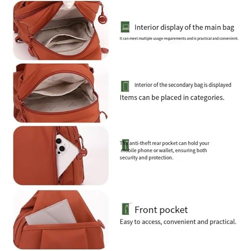 Waterproof 2-way Commuter Bag, Anti Theft Travel Tote Bag, Waterproof Oxford Large Capacity Convertible Shoulder Bags3