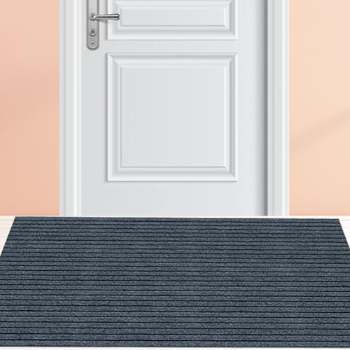 Paillasson absorbant antidérapant grand format gris