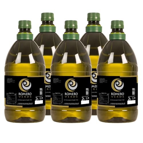ACEITE ROMERO VERDE - Aceite de Oliva Virgen Extra. Pack de 5 Garrafas de 2L AOVE 100% 24/25