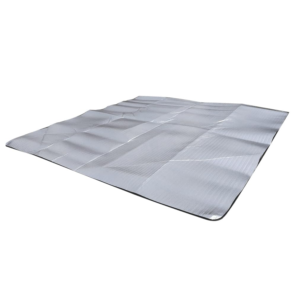 BESPORTBLE Aluminum Foil Camping Mat, Thermal Reflective Sleeping Pad with EVA Foam, Waterproof Outdoor Picnic Blanket and Moisture-Proof Ground Sheet for Hiking, Festival and Beach, with Carry Bag