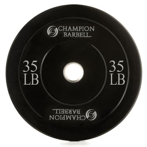 Champion Barbell 2-Inch Olympic Rubber Plate (Black) – Single Weight Plate
