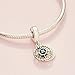 Pandora Jewelry Blue Compass Rose Dangle Crystal Charm in Sterling Silver