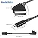 Mizikuu Scart Auf HDMI Konverter, All-in-One Adapter Kabel Mit HD Auflösung 1080p/720p, Plug & Play Video Audio Wandler für HDTV, STB, VHS, Xbox, PS3, Sky, DVD, Blu-Ray