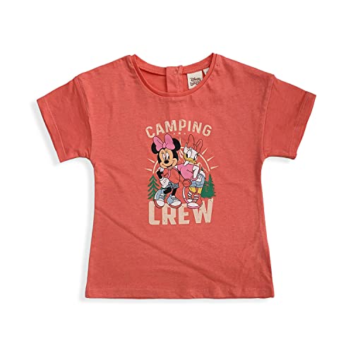 T-shirt Disney Minnie fille en coton orange 18 mois à manches courtes