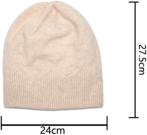Women's Wool Knitted Hat Thickened Warm Casual Versatile Yarn Pile Hats