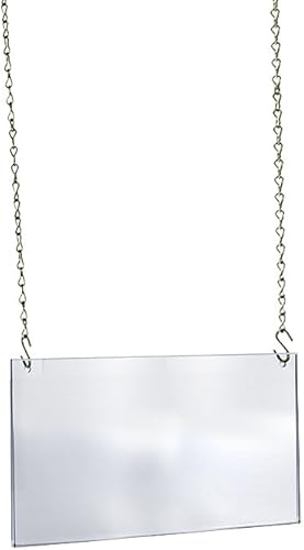 Miniatura 1 de Azar Displays 172709 - Marco para póster colgante de 17 pulgadas de ancho por 11 pulgadas de alto, protector de estornudos acrílico, protector de