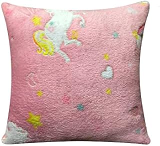 LIZZIE JACOBS Teddy Glow in The Dark Sherpa Fleece Super Soft Warm Cosy Kids and Adults Duvet Cover Sets Quilt Covers Bedding Sets LW (Single Duvet Set, Rainbow Unicorn)