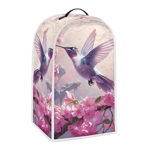 Image of Talayituse Hummingbird Cherry Blossom Blender Dust Cover with Handle, Stand Mixer or Coffee Maker Appliance Cover Anti Fingerprint Dust Proof Stain Resistant Blender Cover for Home Kitchen