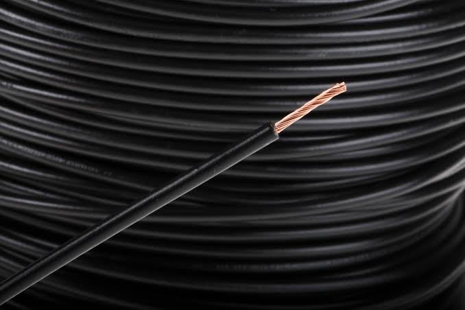 Image of Red Copper Core Electrical Wire, PVC Insulated, Flexible House Wiring Cable, Coil (black, 1)