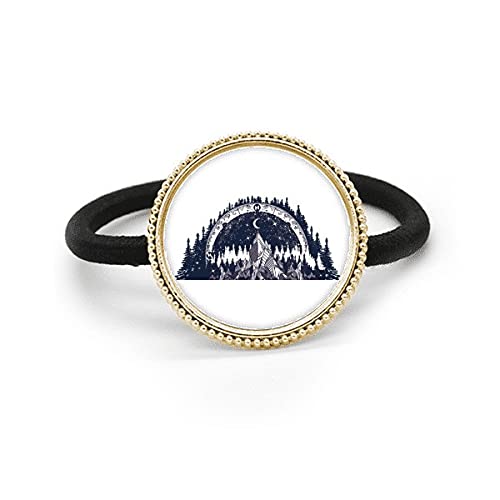Élastique à cheveux en métal argenté Iceberg avec élastique noir pour chignon