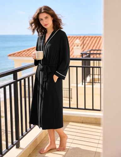 Marvmys Peignoir De Bain Femme Long Robe De Chambre Manches Longues – vue 7