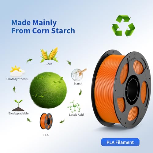 ANYCUBIC PLA 3D Printer Filament, 3D Printing PLA Filament 1.75mm Dimensional Accuracy +/- 0.02mm, 1KG Spool (2.2 lbs), Vibrant Orange - Thumbnail 7