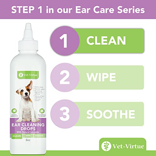 Dog Ear Cleaner Drops – 8oz Dog Cleaning Solution for Ear Cleaning and Grooming – Great for Flushing Out Build Up and Maintaining Hygiene Dog Ear Cleaner Drops – 8oz Dog Cleaning Solution for Ear Cleaning and Grooming – Great for Flushing Out Build Up and Maintaining Hygiene