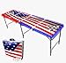8-Foot Professional Beer Pong Table w/Cup Holes & LED Glow Lights - America Edition