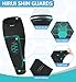 HiRui Soccer Shin Guards Shin Pads for Kids Youth Adult, Calf Compression Sleeve with Honeycomb Pads, Support for Shin Splint Baseball Boxing Kickboxing MTB, Lightweight(1PAIR) (Black, Small)