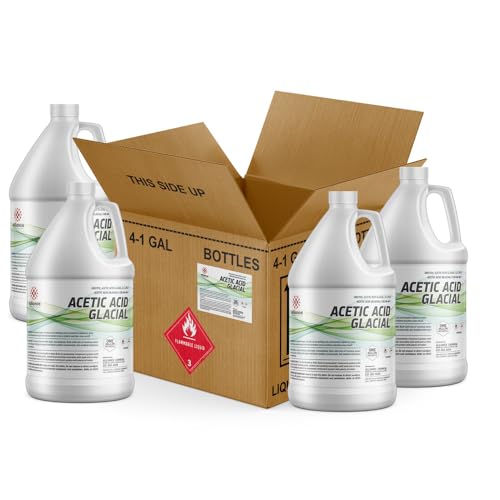 Acetic Acid Glacial Technical - 4 Gallon Case: High Purity Multi-Use Solution for Home & Industrial Applications