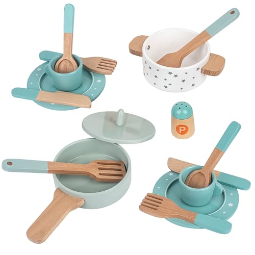 Kinderküche Zubehör, Spielküche Zubehör Holz, Kinder Kochgeschirr,...