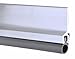 Pemko Standard Perimeter Gasketing, Mill Finish Aluminum with Gray PemkoPrene Insert, 36" L x 0.25" W x 1.125" H