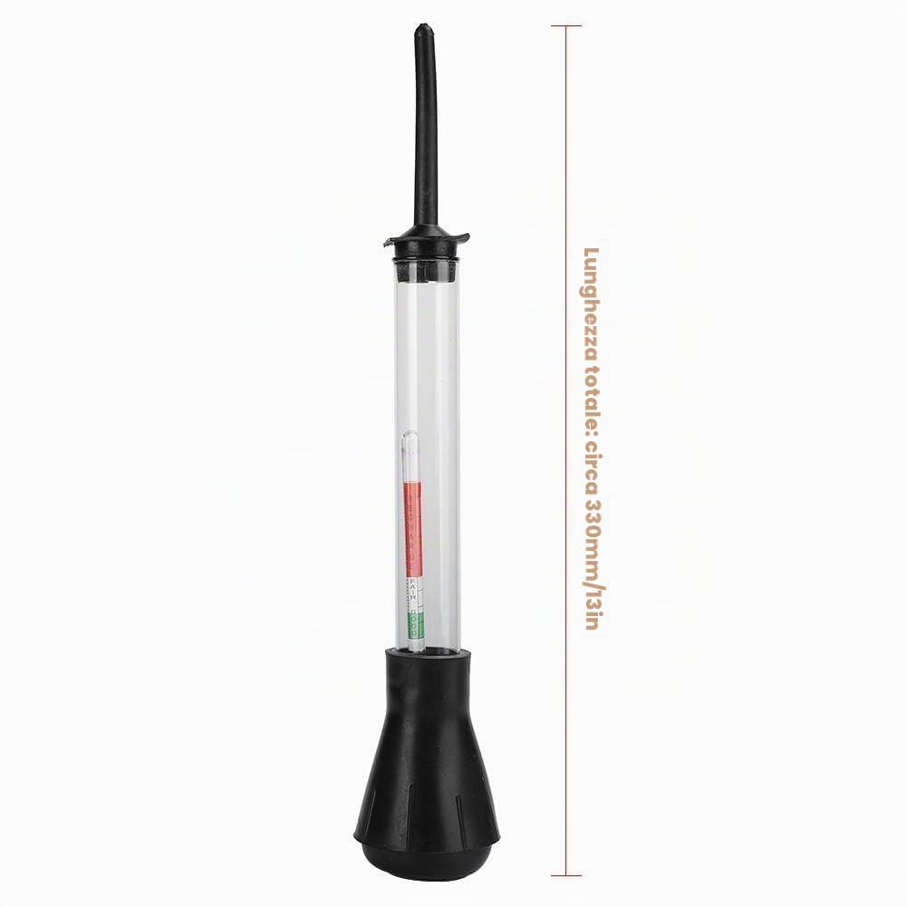 Densimetro a batteria, idrometro per batteria elettrolitica per auto 8 pollici Rilevamento rapido Misuratore di densità elettroidraulico Test strumento acido Strumenti per riparazione auto