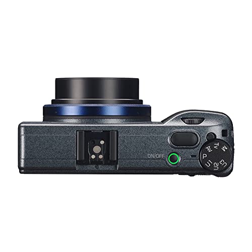 Image of Ricoh GR IIIx Urban Edition, Metallic Gray Body with Navy Blue Ring, Digital Compact Camera with 24MP APS-C Size CMOS Sensor, 40mmF2.8 GR Lens (in the 35mm Format) | 24.2MP Aps-C, 40mm F /2.8 Gr Lens, 3-Axis 4-Step Sr, Gr Engine 6, Metallic Gray Body with Navy-Blue Ring