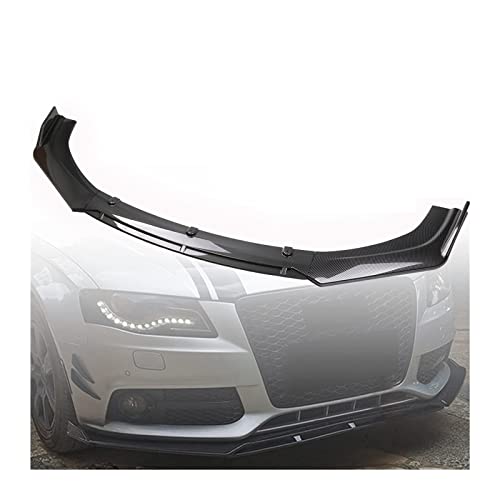 3PCS Universal Compatible with Audi A4 B7 B8.5 S4 RS4 Front Bumper Lip Spoiler Side Splitter Deflector Body Kit Guards Car Accessories (Size : Carbon Fiber Look)