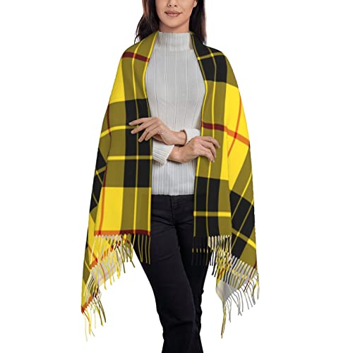 Clan MacLeod Tartan Yellow And Black Plaid Soft Cashmere Feel Scarf Winter Warm Scarves Large Pashmina Shawl2