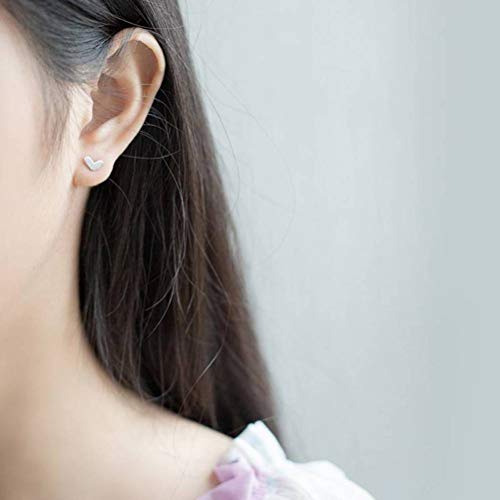 Pendientes de corazón brillantes para mujer estilo coreano un par de aretes románticos de moda 2