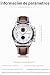 Imagen de Hombre Relojes para Hombre Cuarzo Analógico Relojes con Cronógrafo Impermeable Calendario Correa de Cuero Reloj de Acero Inoxidable