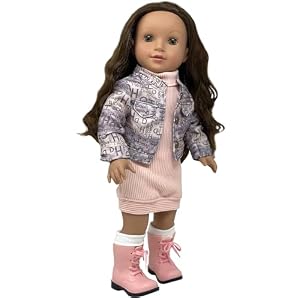 Image of 18 Inch Dolls with Soft Hair and Accessories – Soft Body 18 inch Doll with Sleeping Eyes, Poseable Vinyl Arms & Legs, Dress Outfit – Cute 18" Doll Set for Girls - Original 18&quot...