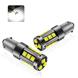 Vooda H6W BAX9S LED Bulb,AC/DC 9-30V 1200LM CANBUS Error Free 15-SMD 3030 Chip 64132 38161 LED Light Bulb for Car Interior Dome Map Door Courtesy License Plate Lights.2-Pack.Xenon White.