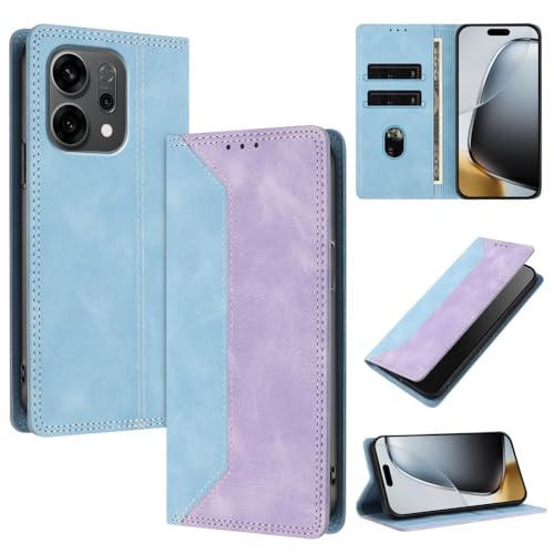 �W�F�l���b�N Oppo A6 Pro 4G / 5G (�J���[:�u���[/�p�[�v��)�Ή� ���U�[�E�H���b�g �t���b�v ���C�o�b�N�P�[�X �f���A���p�^�[���J�o�[