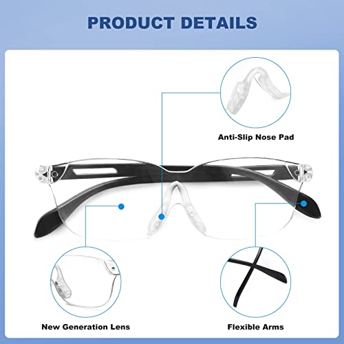160% Magnifying Glass for Close Work Hobby Craft Reading Jewelry Sewing Repair for Readers Women Men Elderly OS8601 - Image 2