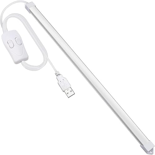USBライト LED バーライト LED蛍光灯 ledデスクスタンドライト 間接照明 35CM スリムな薄型タイプ USB電源式 マグネット簡単取付 スイッチ中?付き (三段階調色, 2)