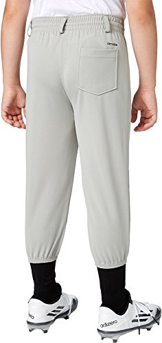 Adidas Boys' Triple Stripe Pull Up Baseball Pants (Grey Baseball, S)