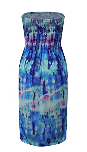 Image of Zyyfly Womens Summer Beach Dresses Strapless Cover Ups Dress Tube Top Sundresses